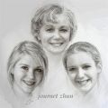 zhun-journet - portrait au fusain 肖像画