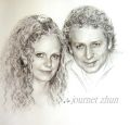 zhun-journet - portrait au fusain 肖像画