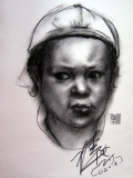 zhun-journet - portrait au fusain 肖像画